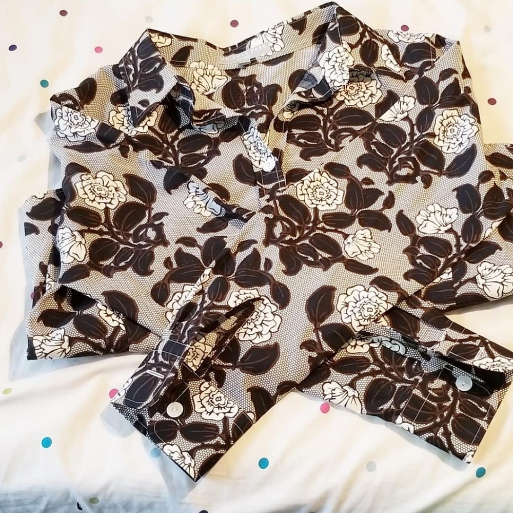 Foxcroft vintage-style easy care button up blouse